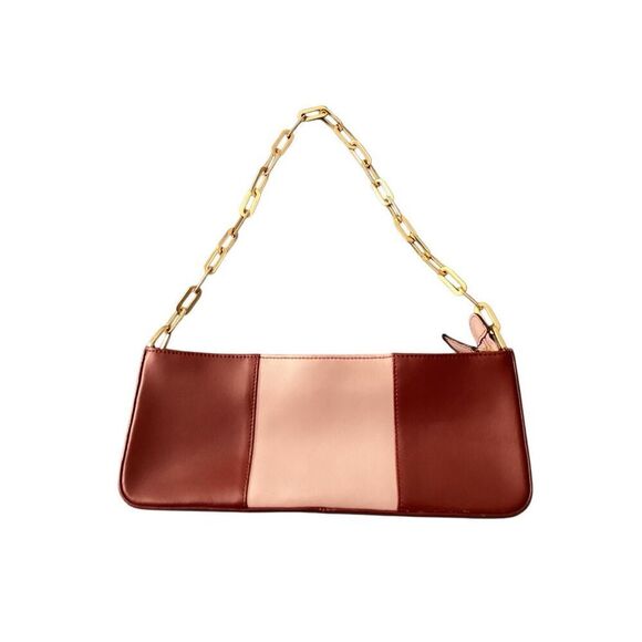 Hype Hand Bag 2 Tone Pink with Gold Chain - Picture 1 of 8